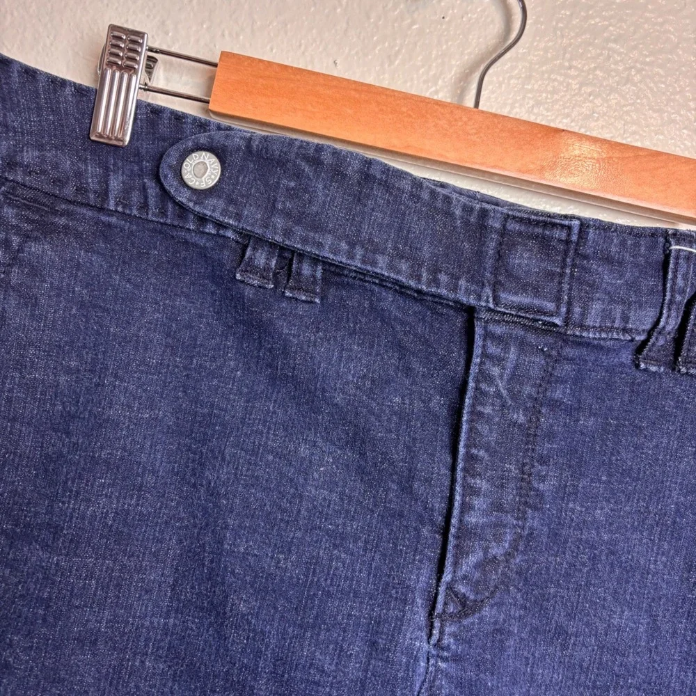 Old Navy Womens Plus 18 Low Waist Denim Bermuda Shorts Stretch Dark Wash Y2K